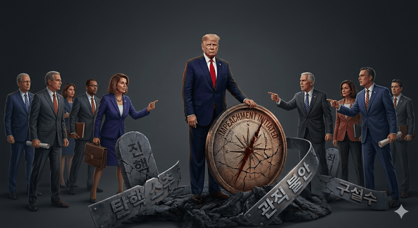 ⚖️ 명예의 집에 불이 난다
— 사주로 본 트럼프 탄핵의 운명