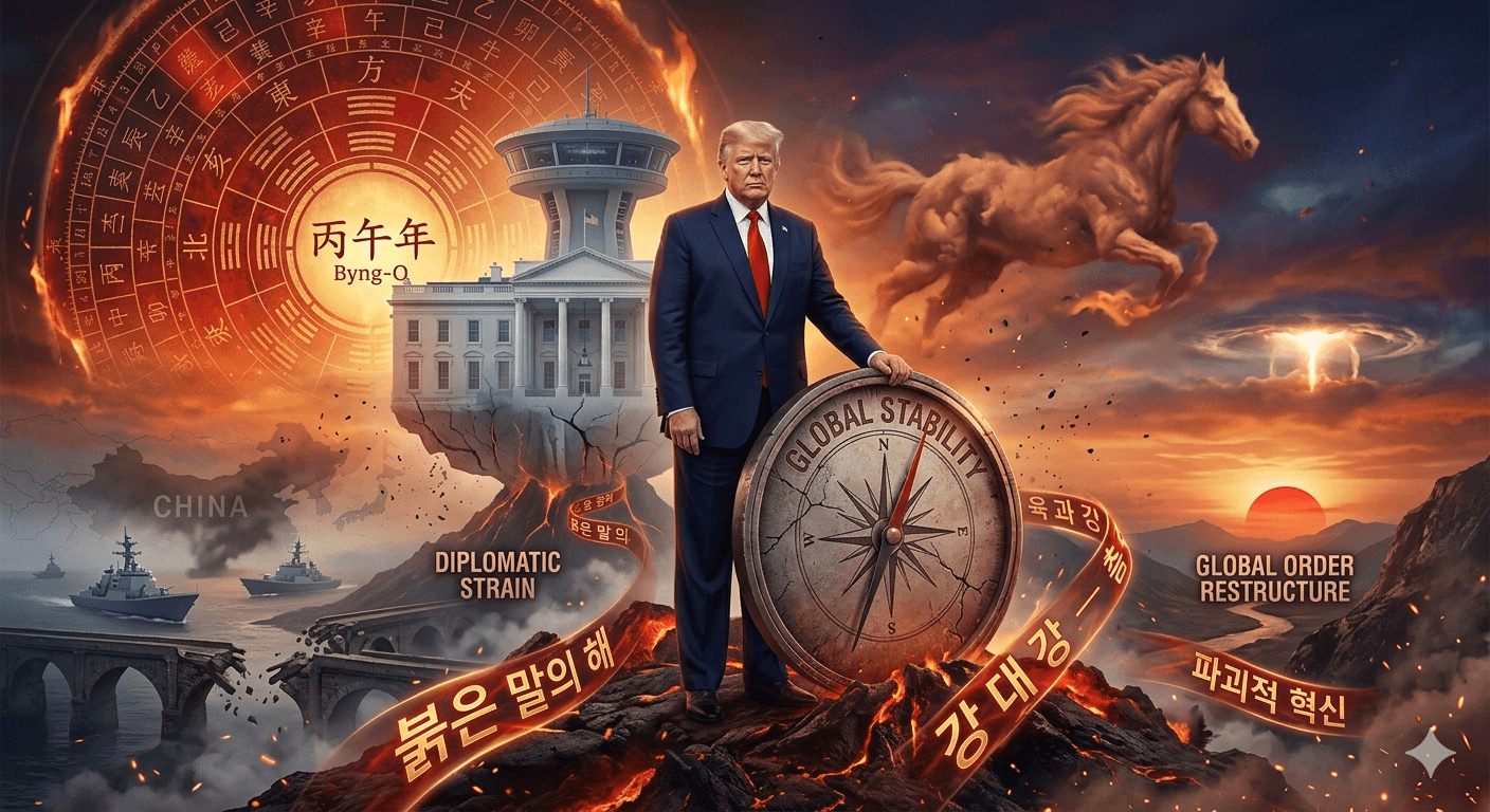 🔥 붉은 말의 해, 트럼프의 2026년
— "폭발 직전의 화산"